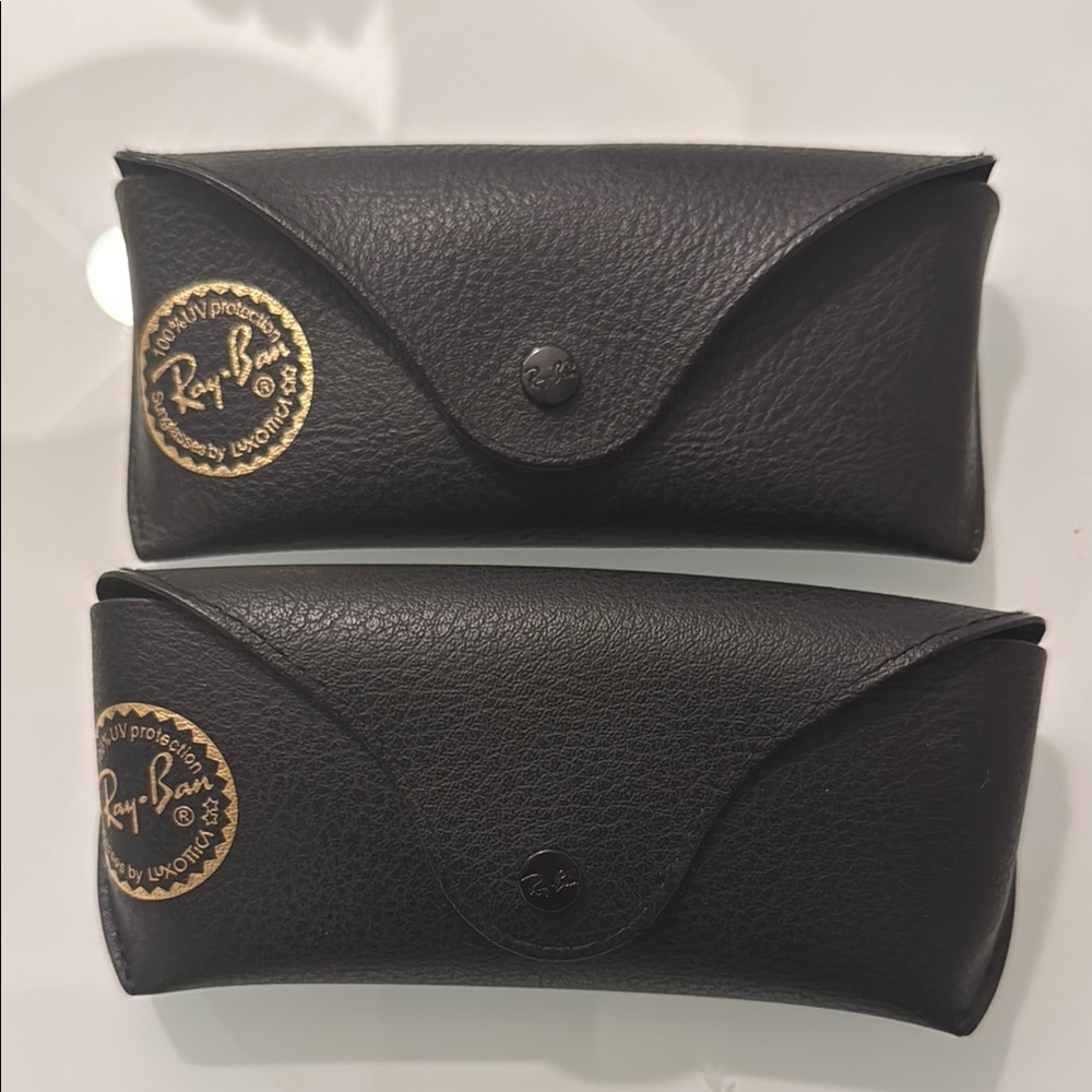 Ray-Ban Black Leather Sunglasses Case. Comes together.